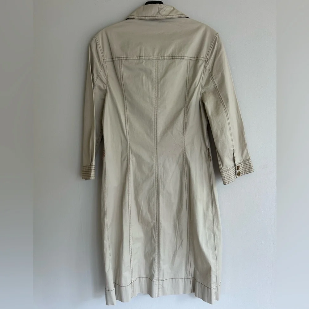 NWOT BODEN Khaki Button Down Cotton Twill Shirt Dress Safari French Utility Sz 6 - Picture 12 of 16